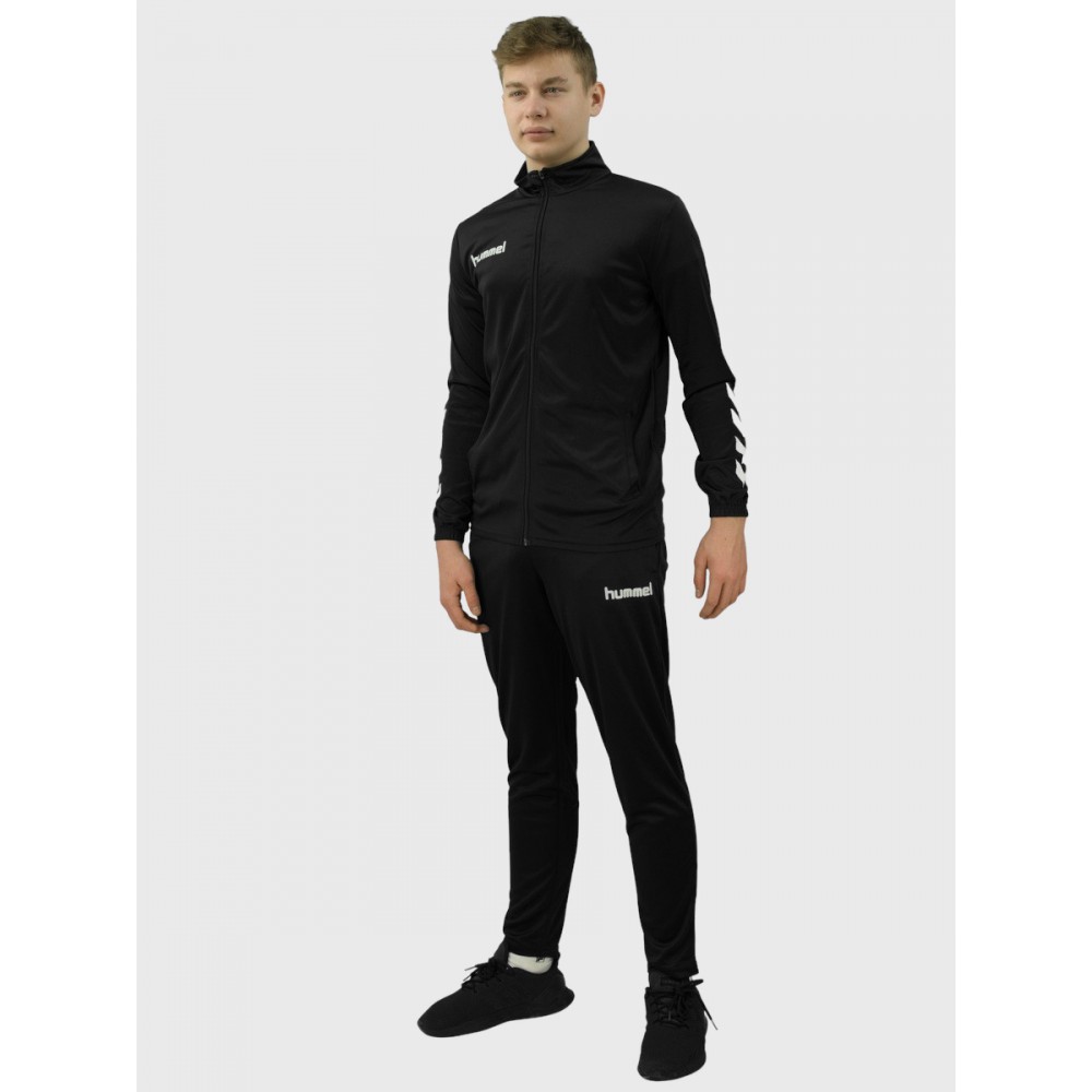 Komplet Dresowy Hummel PROMO Poly Suit Czarny Bluza Spodnie