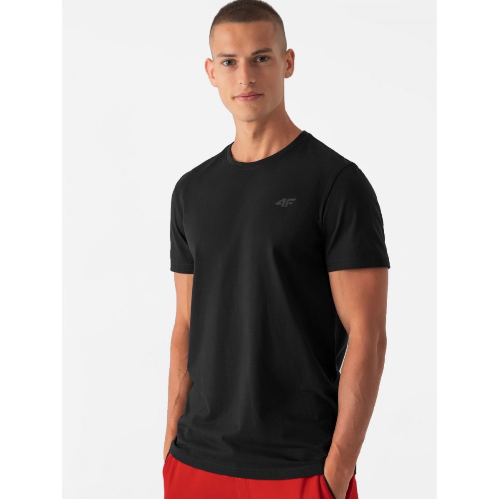 Koszulka Męska 4F Sportowa T-SHIRT Bawełniany Czarny