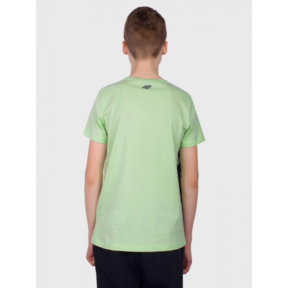 Koszulka Chłopięca 4F Bawełniana T-Shirt Zielony