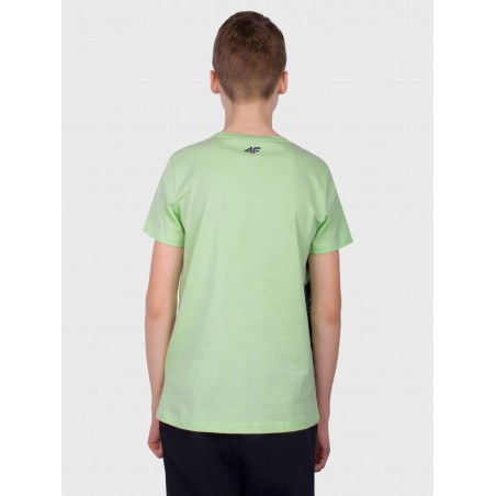 Koszulka Chłopięca 4F Sportowa Bawełniana T-Shirt Zielony