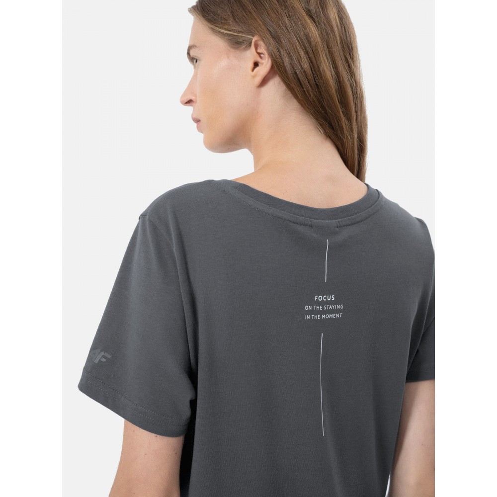 Koszulka Damska 4F T-Shirt Bawełniany Popielaty