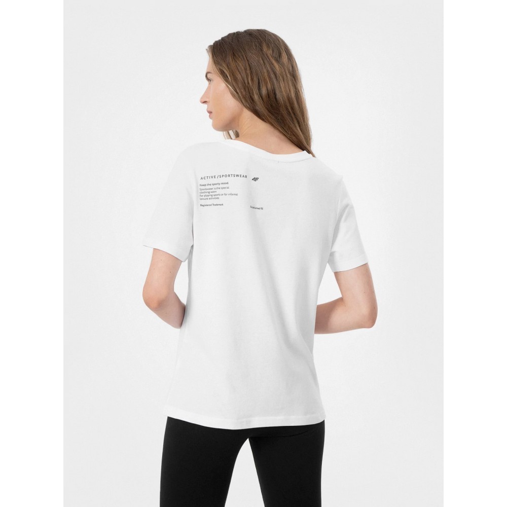 Koszulka Damska 4F T-Shirt Sportowy Biały