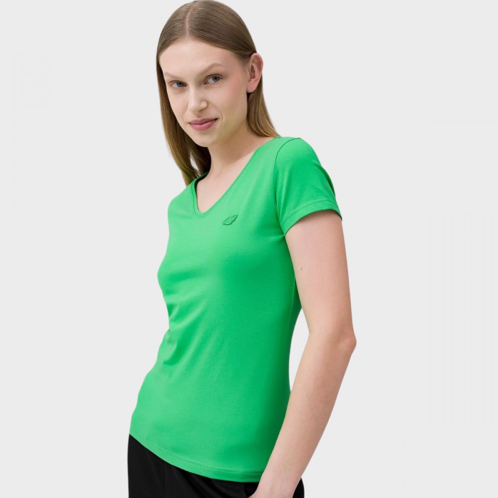 Koszulka Bawełniana 4F Damska Zielona