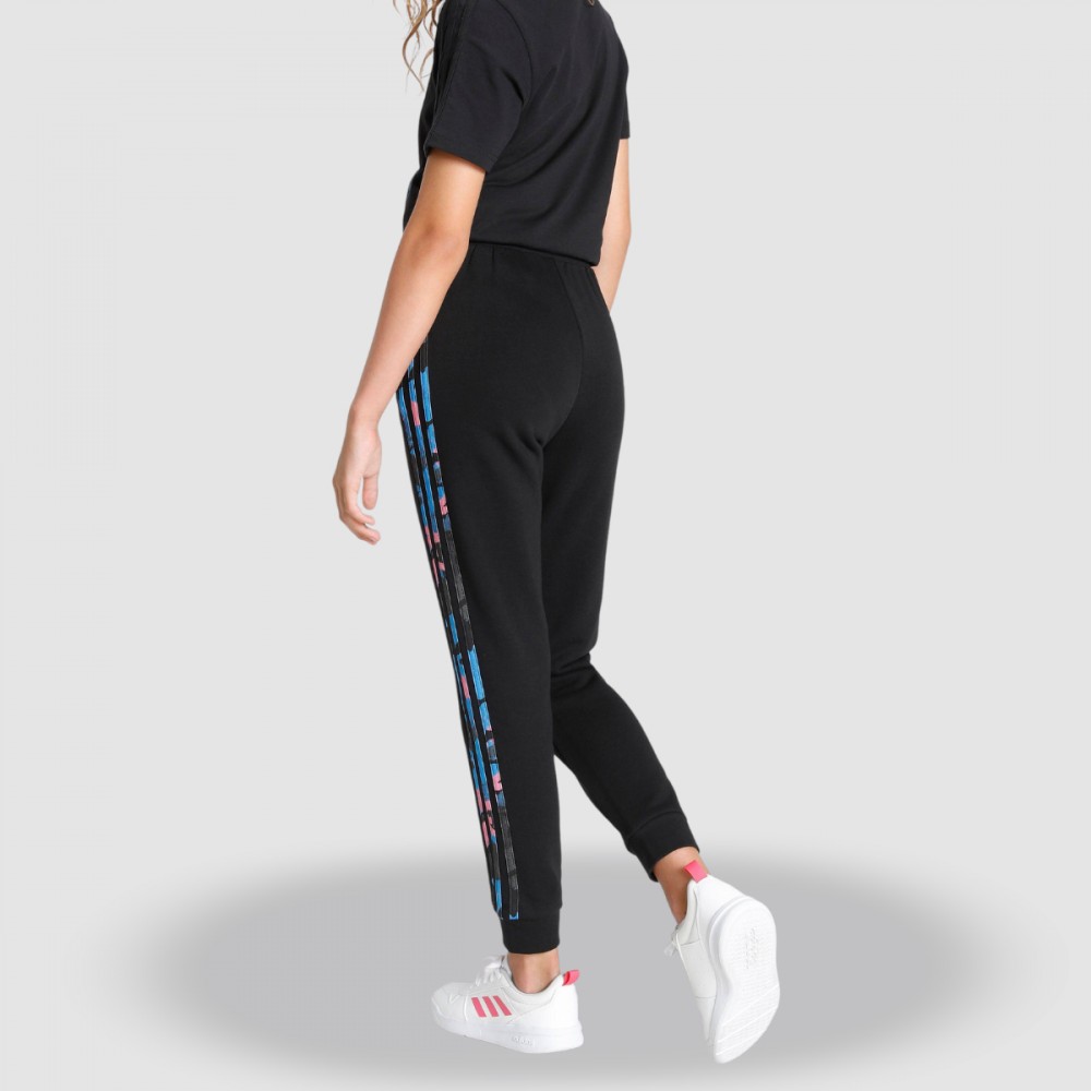 Spodnie Dziewczęce Adidas Zapinane Kieszenie Dresowe Z Wysokim Stanem
