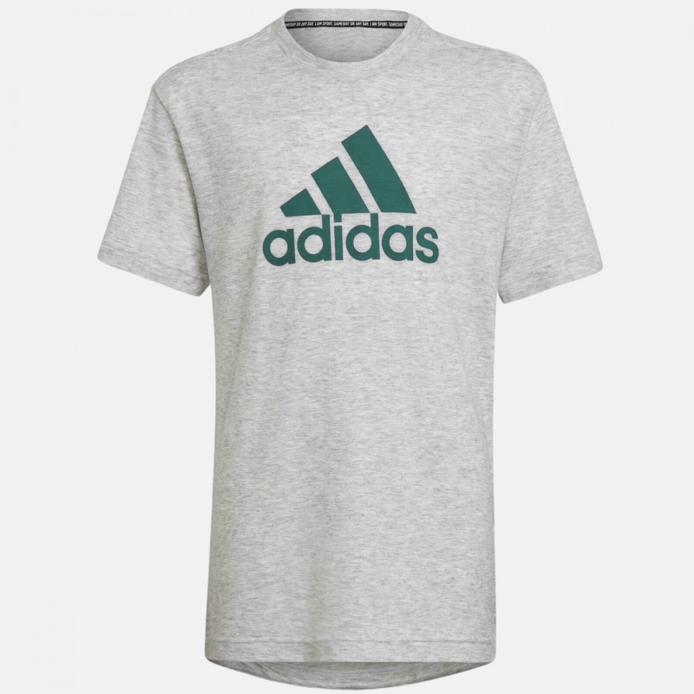 T-Shirt Koszulka Chłopięca Adidas Junior Szara Z Krótkim Rękawem