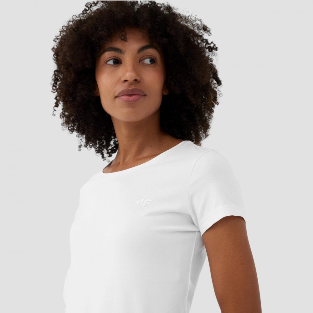 Koszulka Damska 4F T-Shirt Sportowy Bawełniany Biały