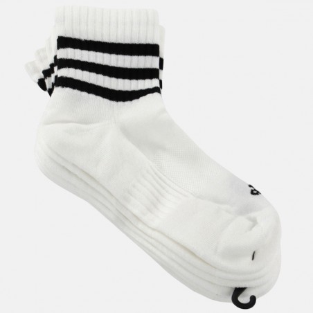 Skarpety Adidas Bawełniane 3 Paski Komplet 3 Pary Białe