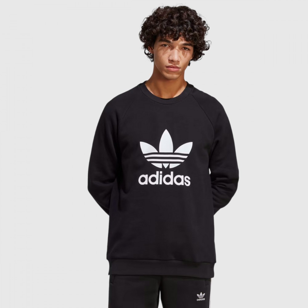 Bluza Męska Adidas Trefoil Wkładana Bawełniana Czarna