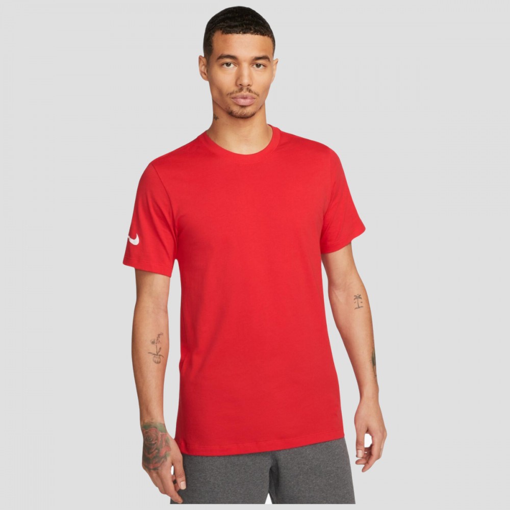 Koszulka Męska Nike Sportowa Bawełniana Czerwona