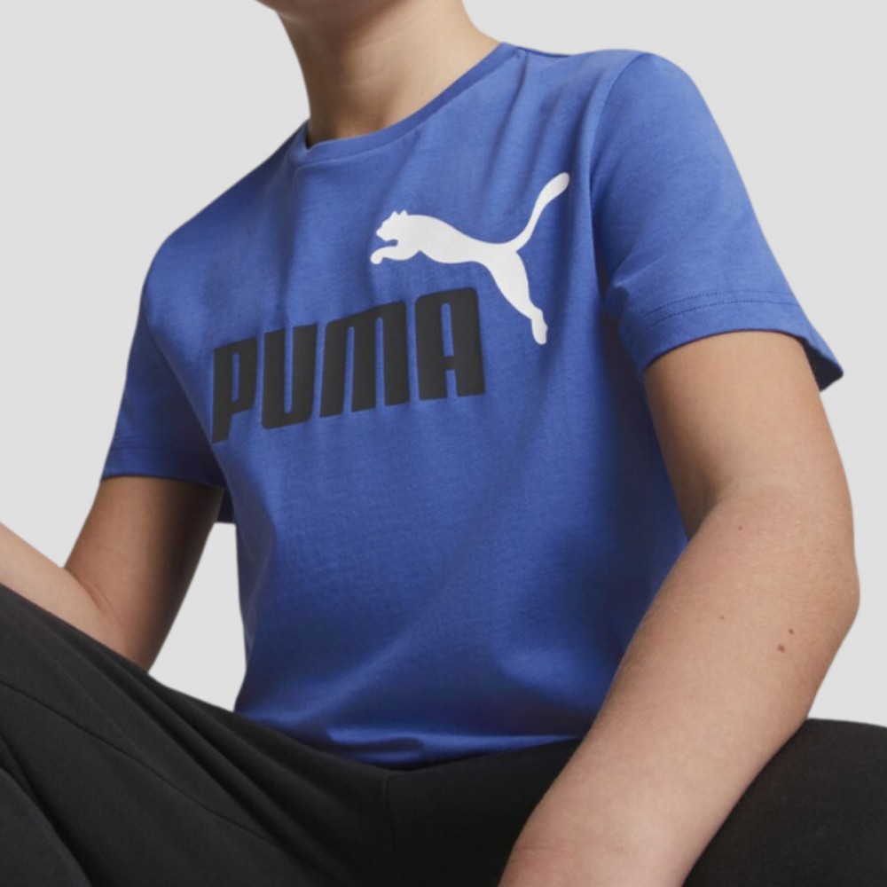 Koszulka Chłopięca Puma Bawełniana Niebieska