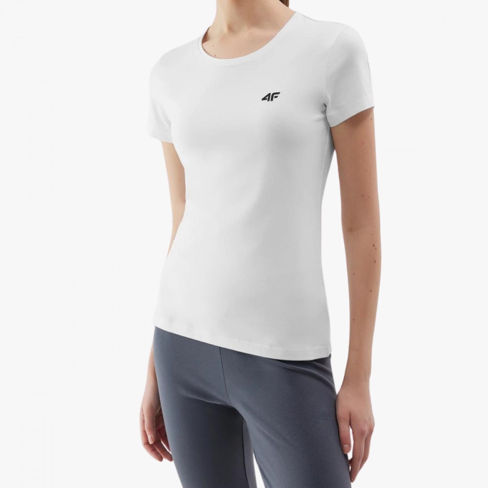 Koszulka Damska 4F Sportowa T-Shirt Bawełniany Biały
