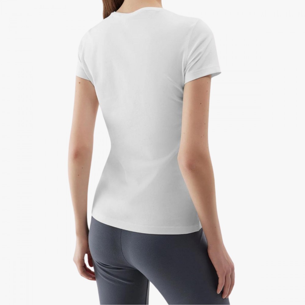 Koszulka Damska 4F Sportowa T-Shirt Bawełniany Biały