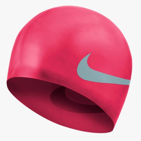 Czepek Pływacki Nike Silikonowy Na Basen dla dorosłych Różowy