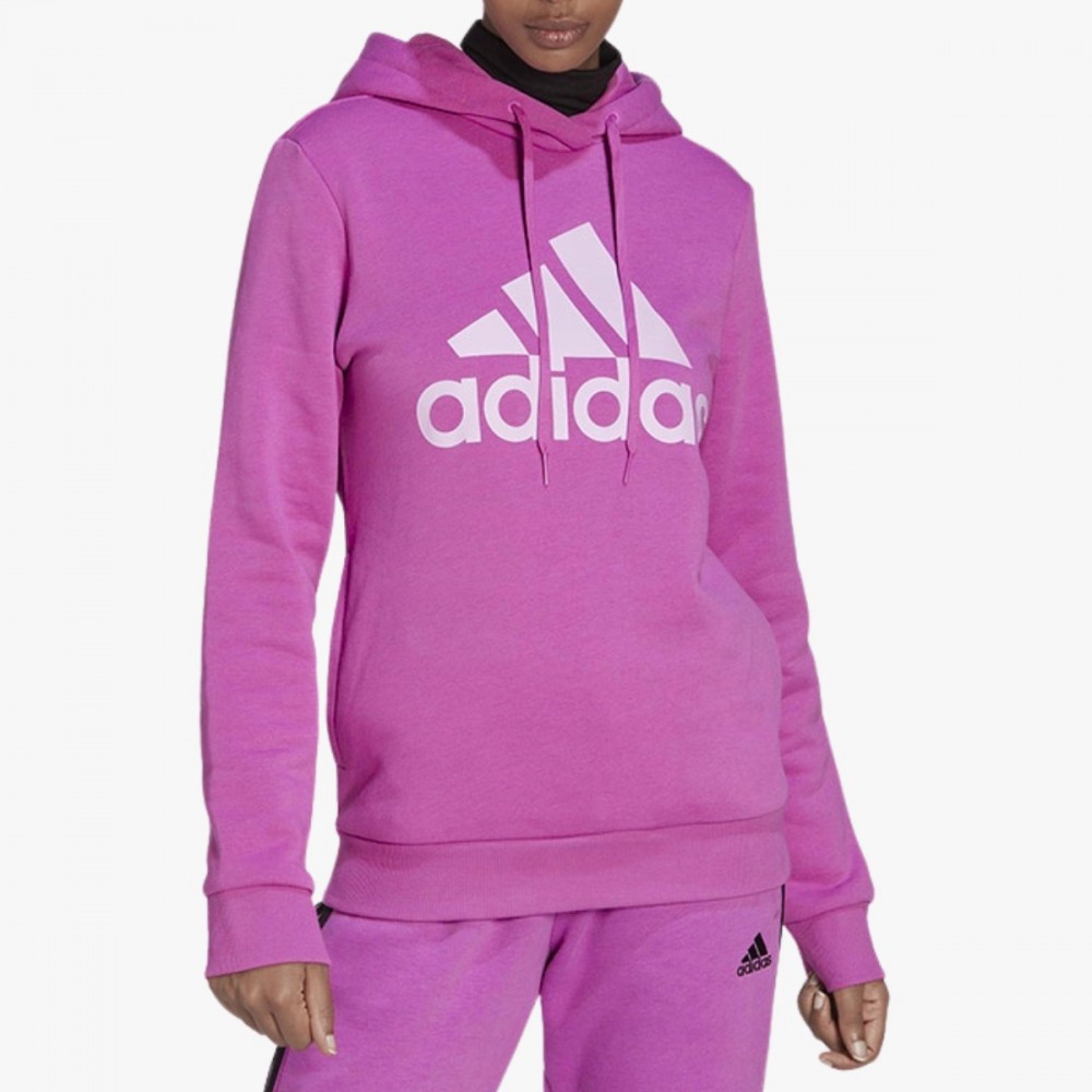 Bluza Damska Adidas Z Kapturem Różowa Bawełniana