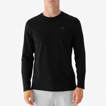 Męski Longsleeve 4F Koszulka z długim rękawem Czarna