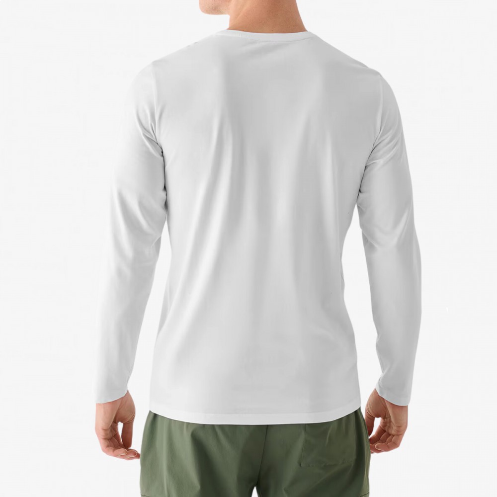 Męski Longsleeve 4F Koszulka z długim rękawem Biała