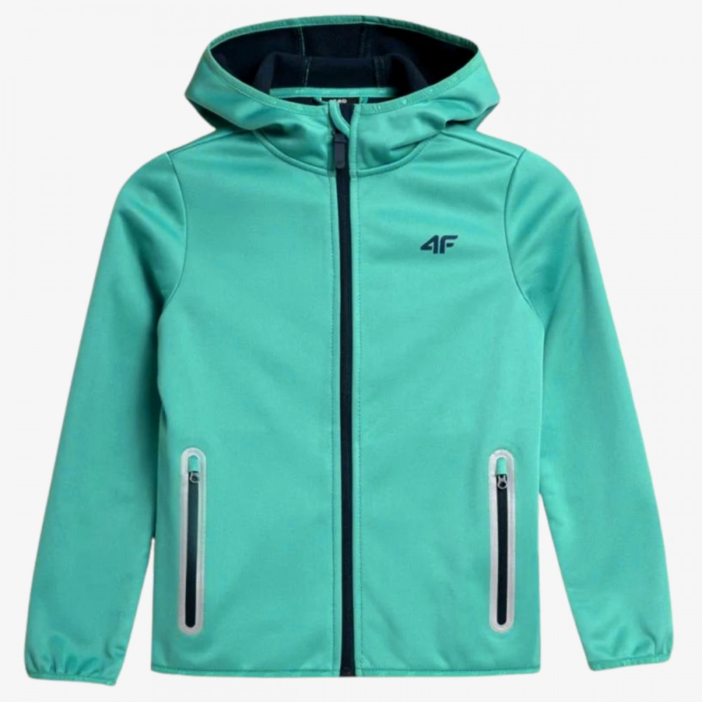 Kurtka Softshell Dziewczęcy 4F Membrana 5000 Turkusowy