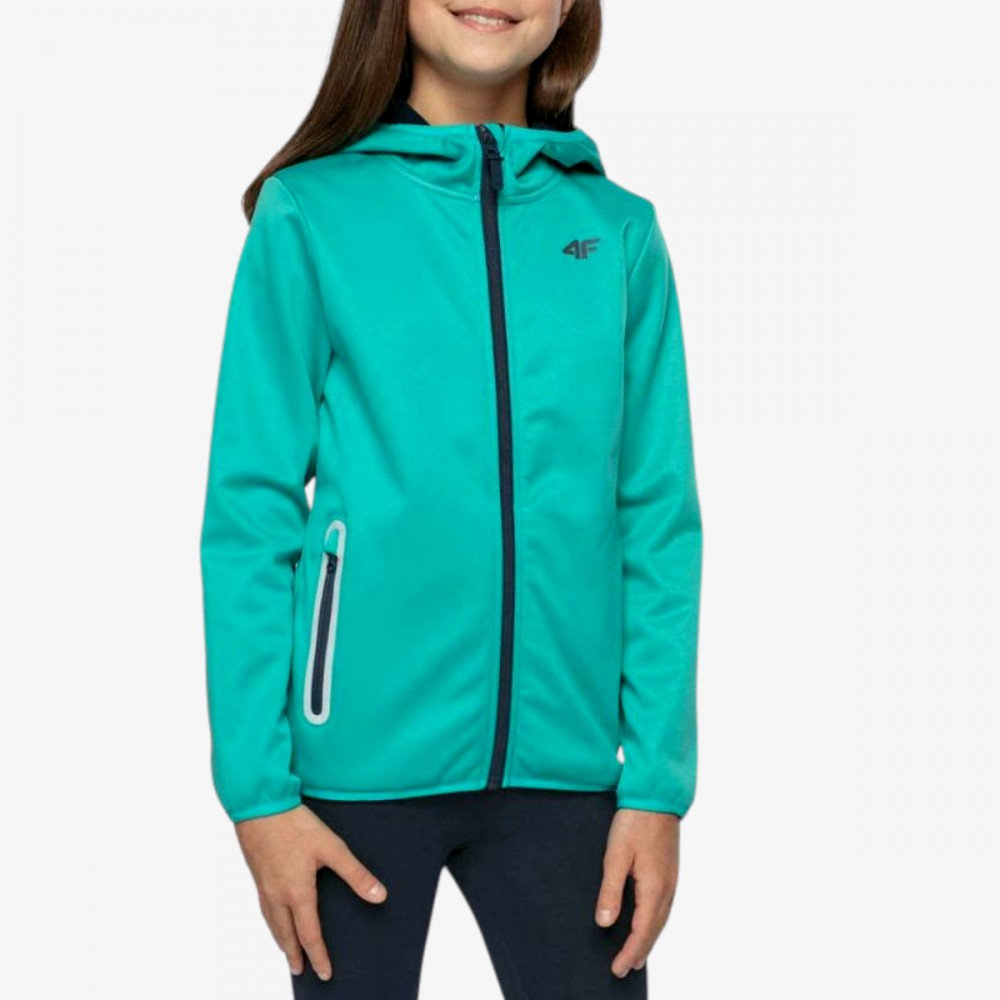 Kurtka Softshell Dziewczęcy 4F Membrana 5000 Turkusowy