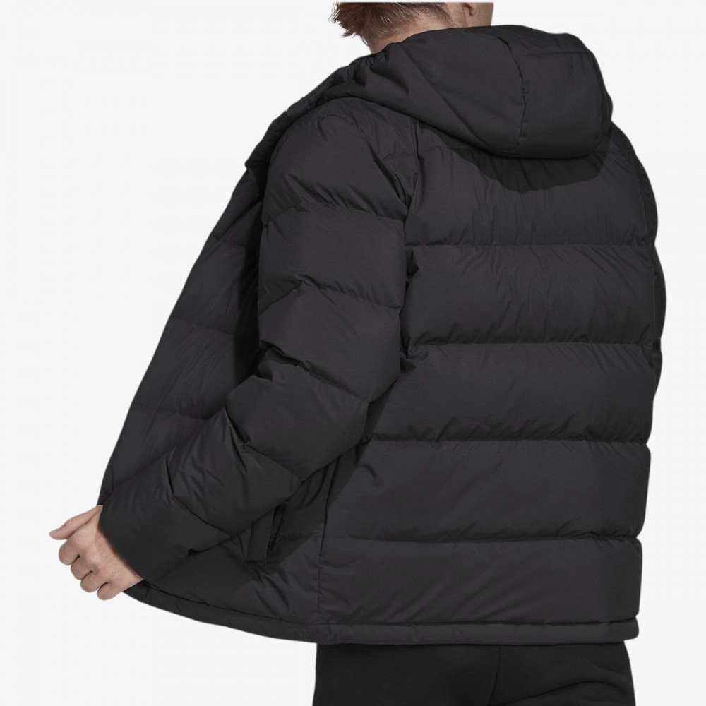 Kurtka Zimowa Adidas Męska Zapinane Kieszenie Czarna