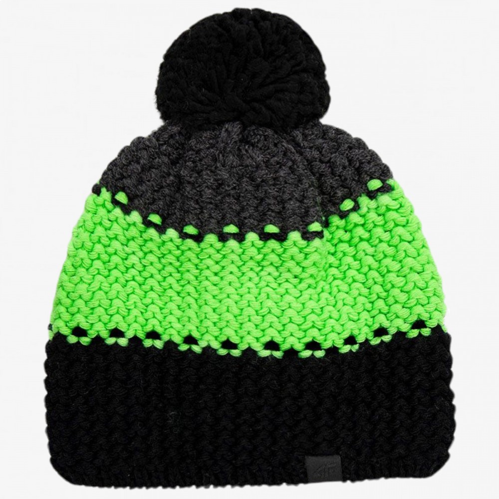 Czapka Zimowa 4F Z Pomponem Ocieplana Wełniana Unisex
