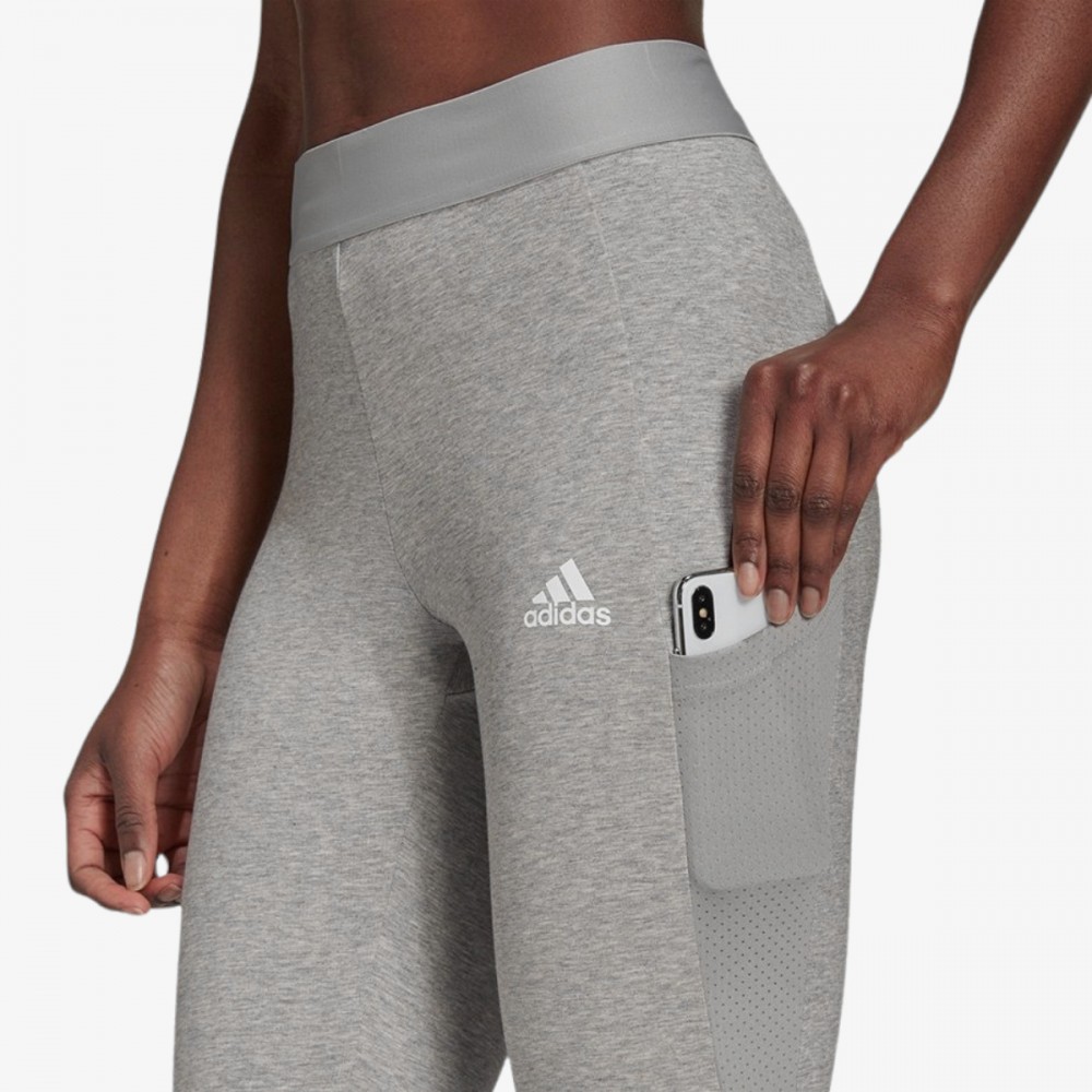 Legginsy Adidas Aeroready Sportowe Wysoki Stan Szare