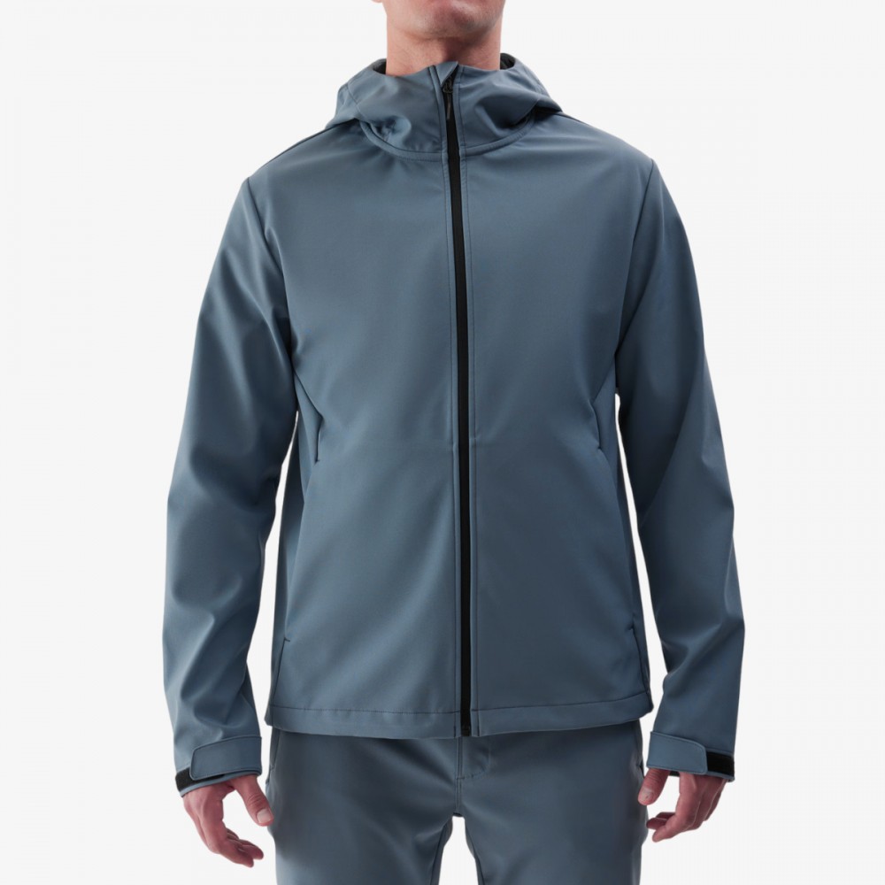 Kurtka 4F Męski Softshell Wiatrówka Zapinane Kieszenie Niebieska