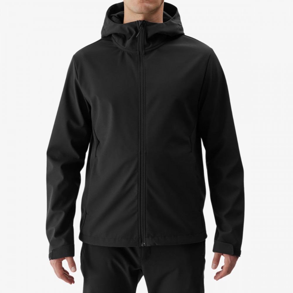 Kurtka 4F Męski Softshell Wiatrówka Zapinane Kieszenie Czarna