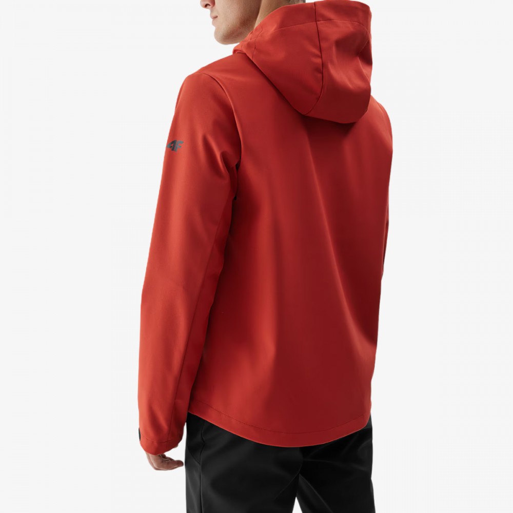 Kurtka 4F Męski Softshell Wiatrówka Zapinane Kieszenie Czerwona