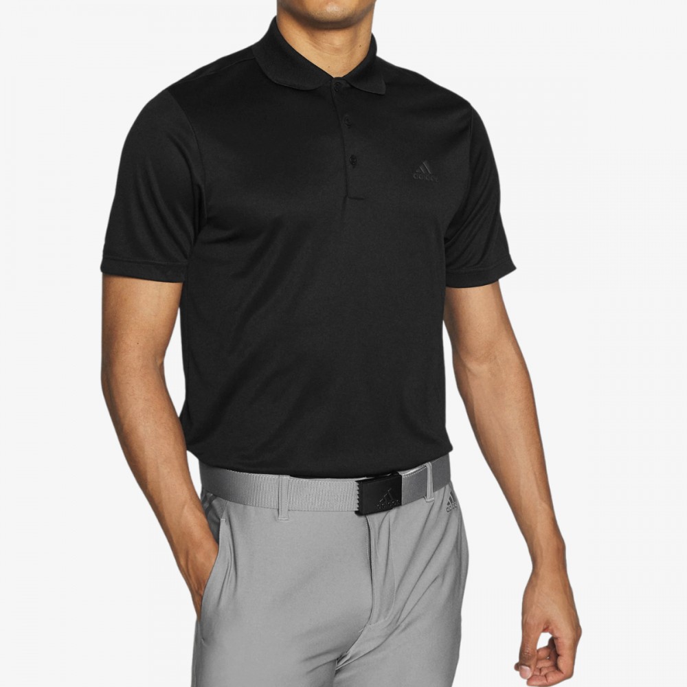 Koszulka Męska Polo Adidas Oddychająca Czarna
