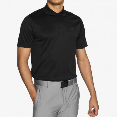 Koszulka Męska Polo Adidas Oddychająca Czarna