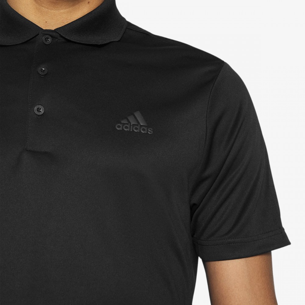 Koszulka Męska Polo Adidas Oddychająca Czarna