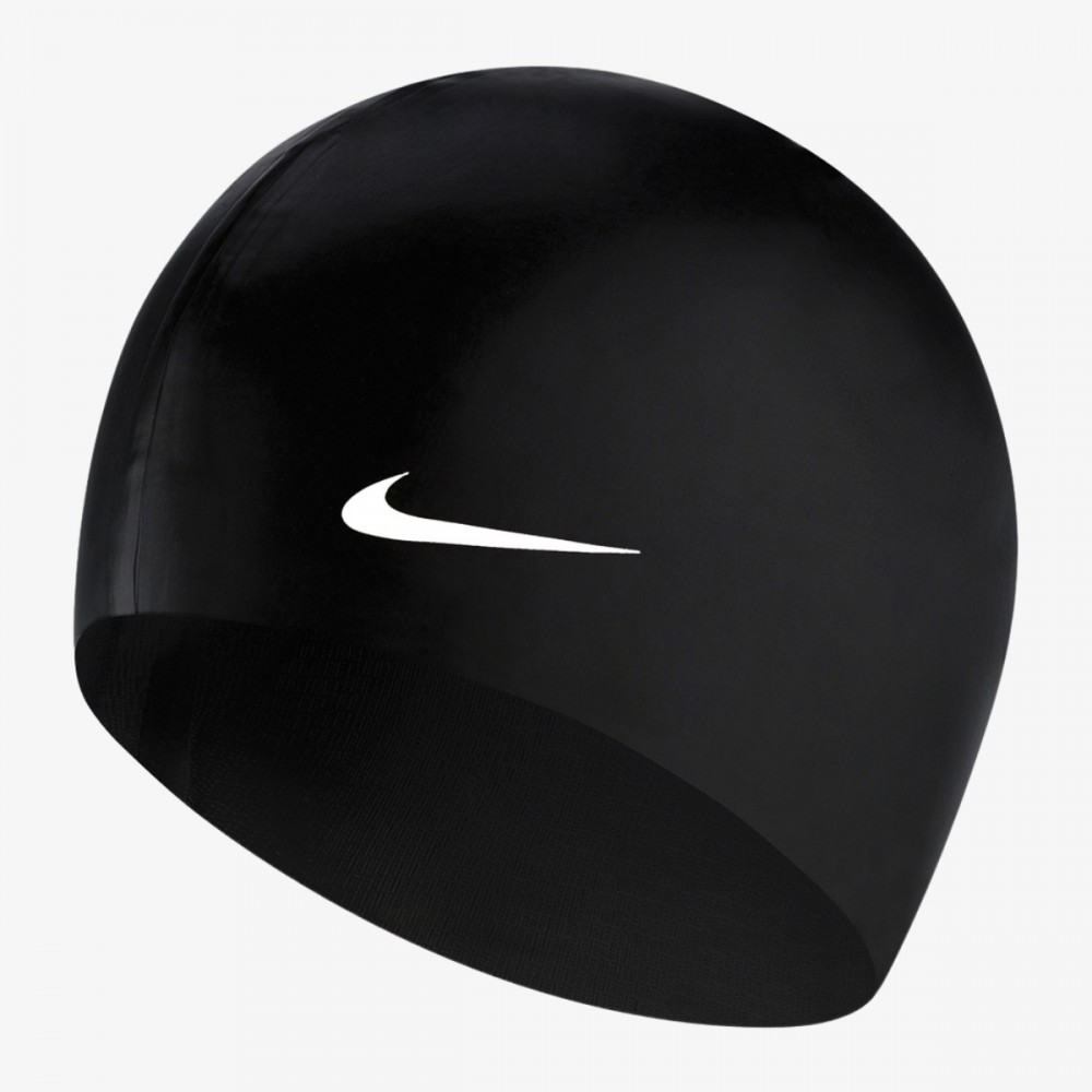 Czepek Pływacki Nike Silikonowy Na Basen Czarny Dla Dorosłych