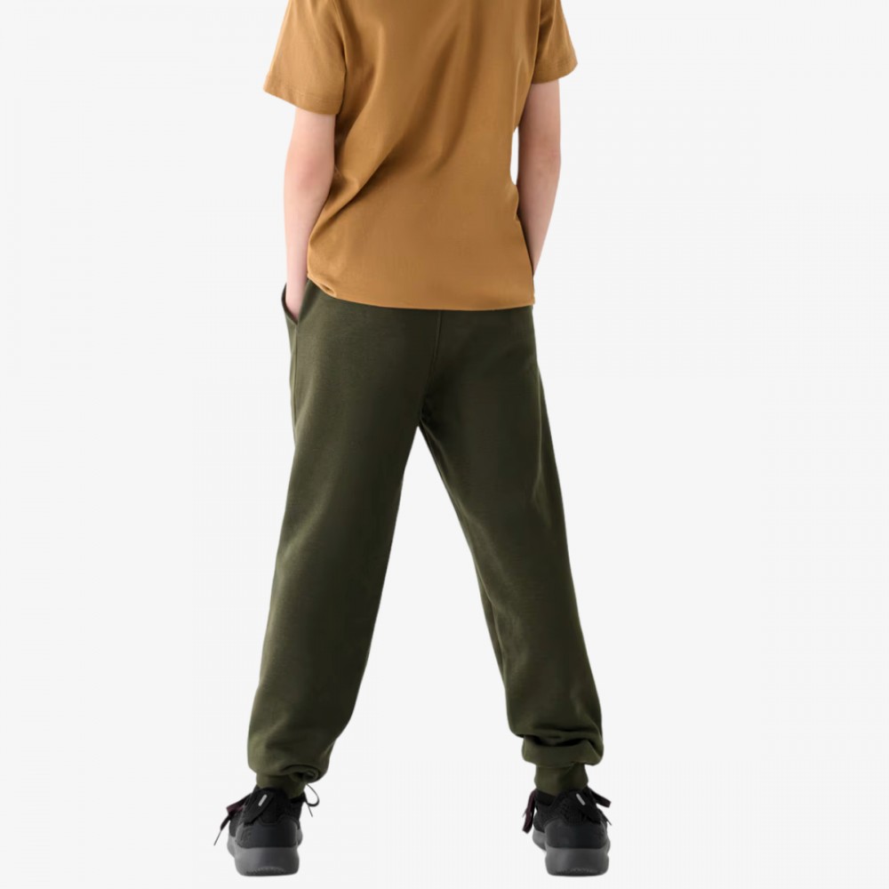 Spodnie 4F Chłopięce Dresowe Joggery Khaki