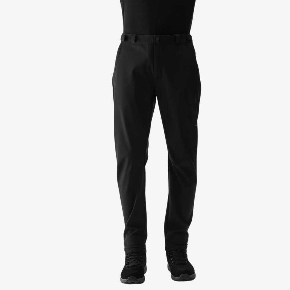 Spodnie Trekkingowe 4F Męskie Softshell Zapinane Kieszenie Czarne