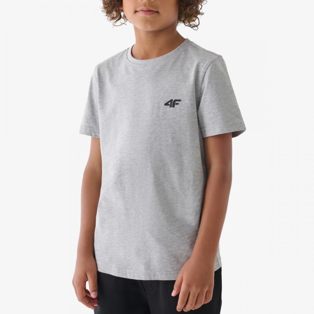 Koszulka Bawełniana 4F Chłopięca WF T-Shirt Junior Szara