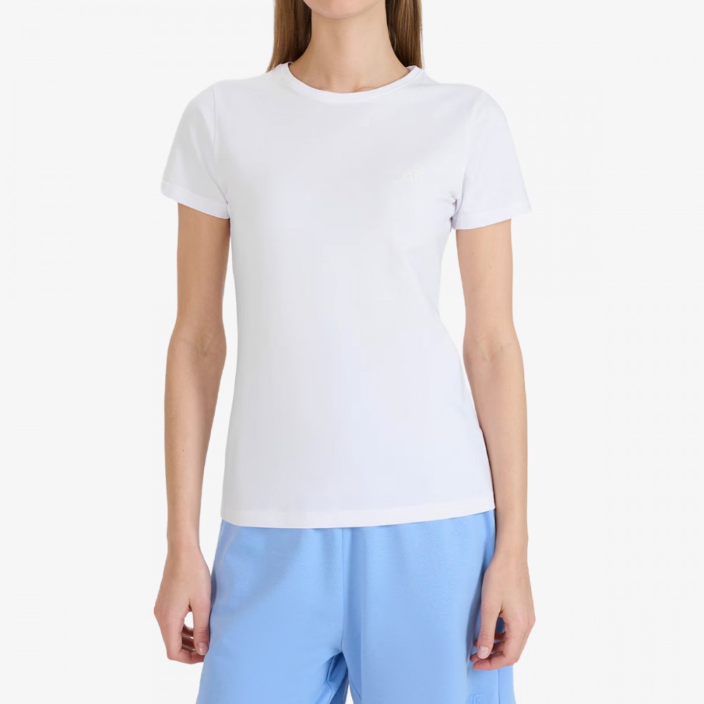 Koszulka Damska 4F Slim Fit Bawełniana Biała