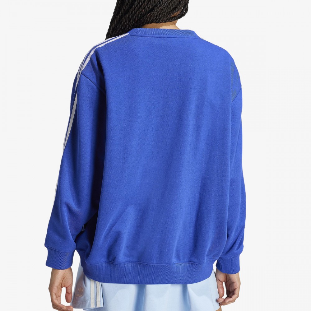 Bluza Damska Adidas Originals Trefoil Oversize Niebieska