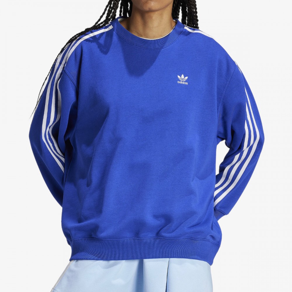 Bluza Damska Adidas Originals Trefoil Oversize Niebieska