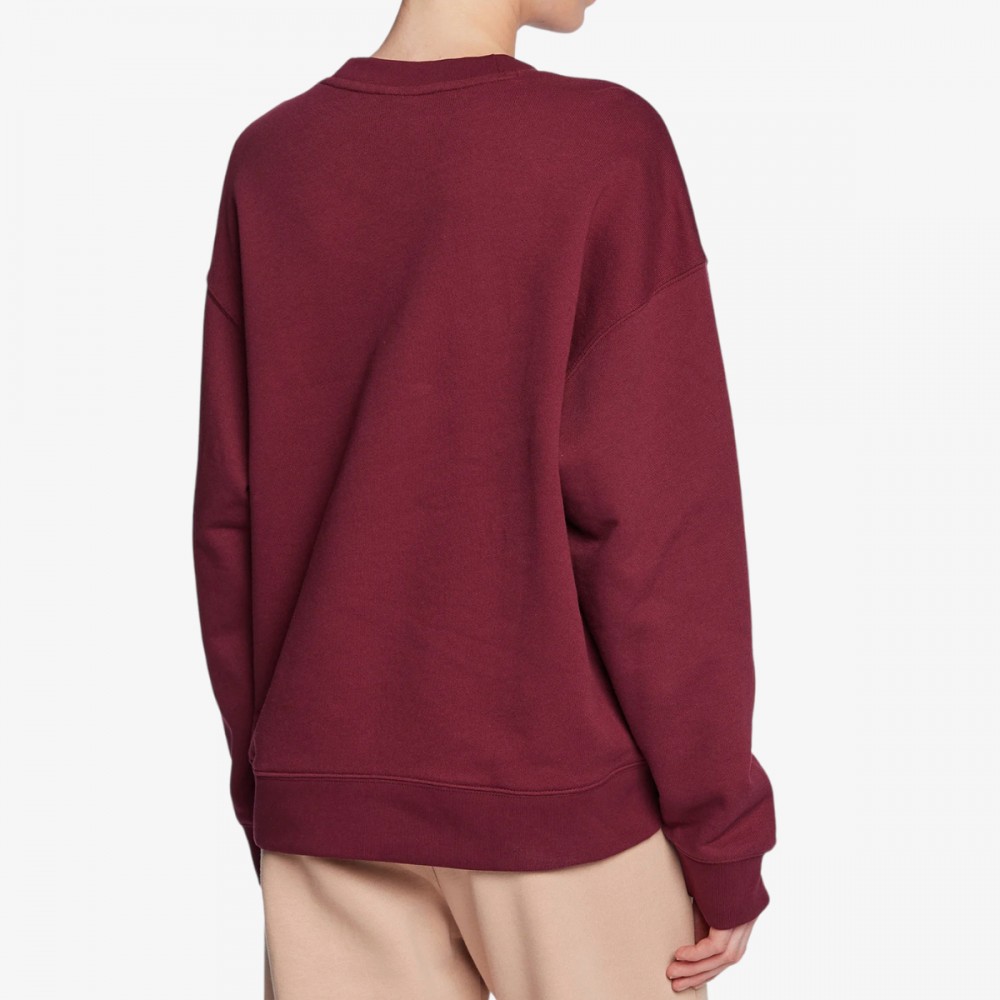 Bluza Damska Adidas Originals Trefoil Oversize Bordowa