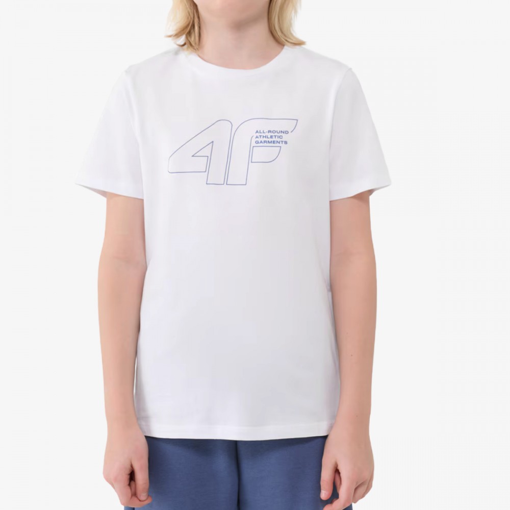 Koszulka 4F Chłopięca Dziecięca T-shirt Biały