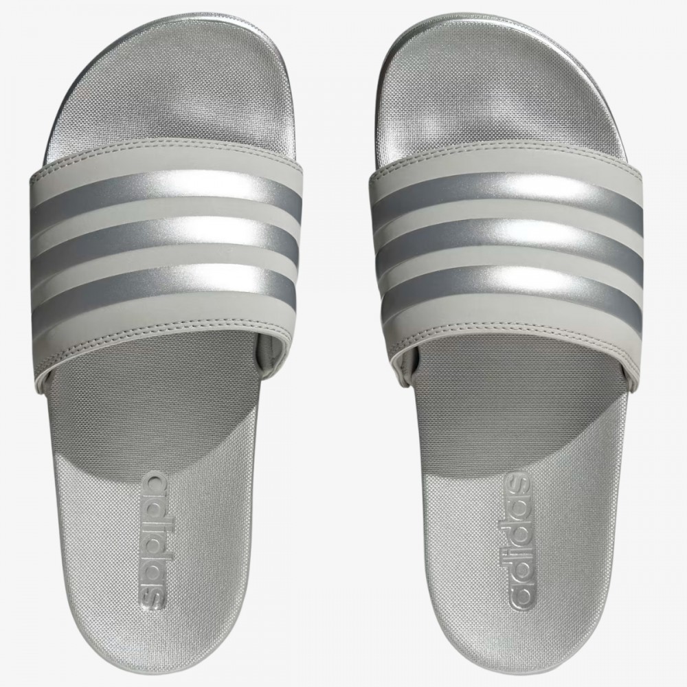 Klapki Adidas Adilette Damskie Srebrne