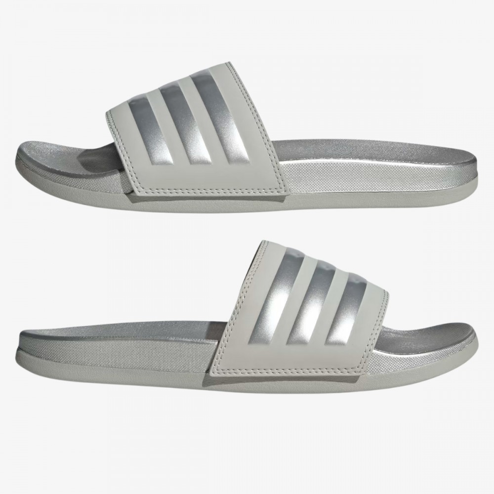 Klapki Adidas Adilette Damskie Srebrne